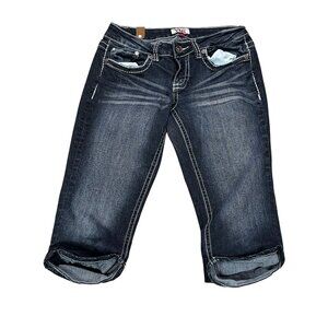 YMI Womens Denim Capri Jeans Size 5 Dark Wash